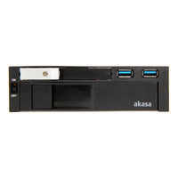 Akasa 5,25 Zoll Laufwerksrahmen für 1x 3,5+1x 2,5 Zoll, inkl. 2x USB 3.0