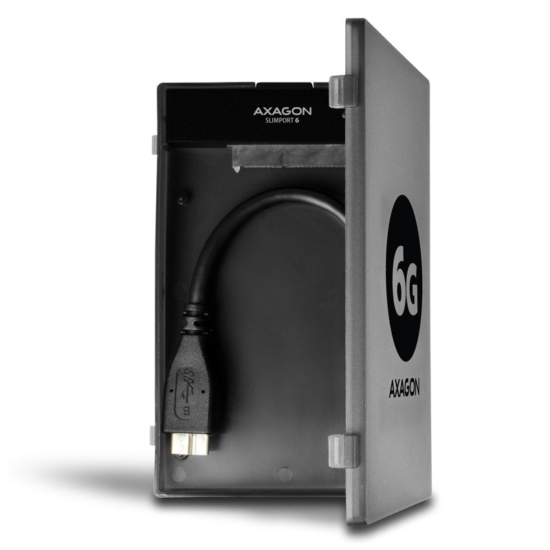 AXAGON ADSA-1S6 SLIMPort6 Adapter, USB 3.0, 2,5" SSD/HDD, SATA 6G - mit Case