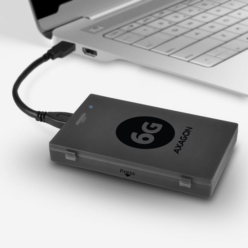 AXAGON ADSA-1S6 SLIMPort6 Adapter, USB 3.0, 2,5" SSD/HDD, SATA 6G - mit Case