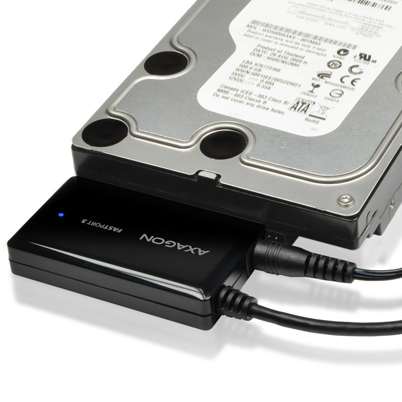 AXAGON ADSA-FP3 FASTPort3 Adapter, USB3.0, HDD/SSD/ODD, SATA 6G - Netzteil