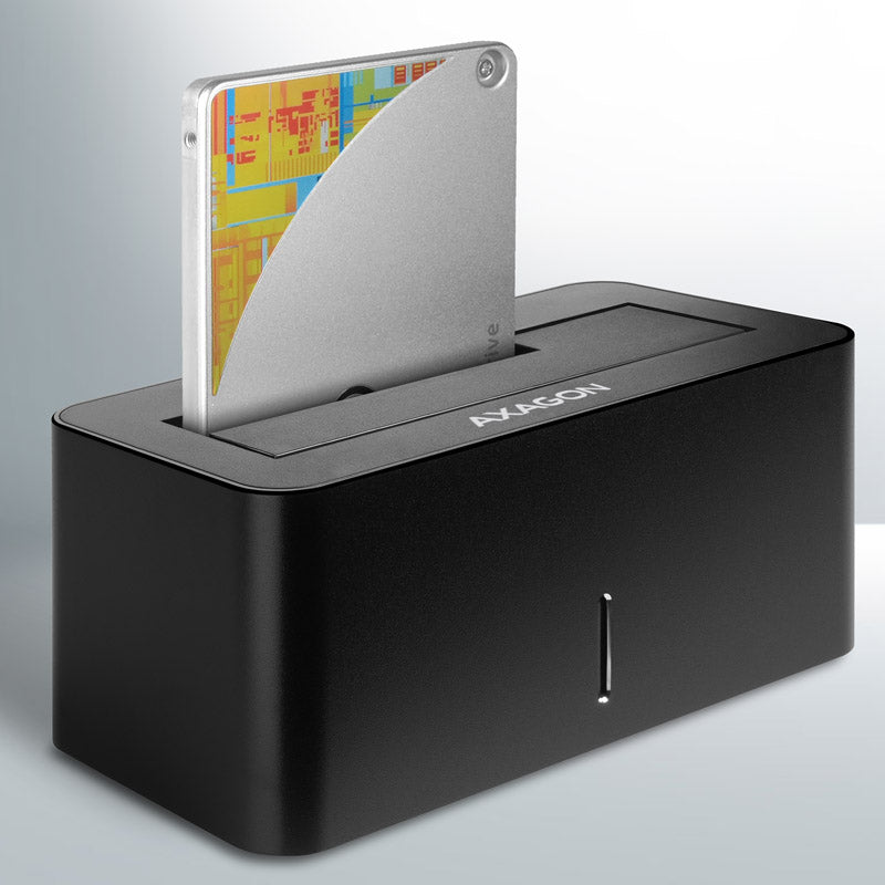 AXAGON ADSA-SN Dockingstation, USB 3.0, 1x 2,5"/3,5" SSD/HDD, SATA 6 - schwarz