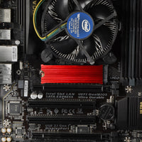 AXAGON CLR-M2 passiver M.2-SSD-Kühlkörper - 2280, Aluminium, rot