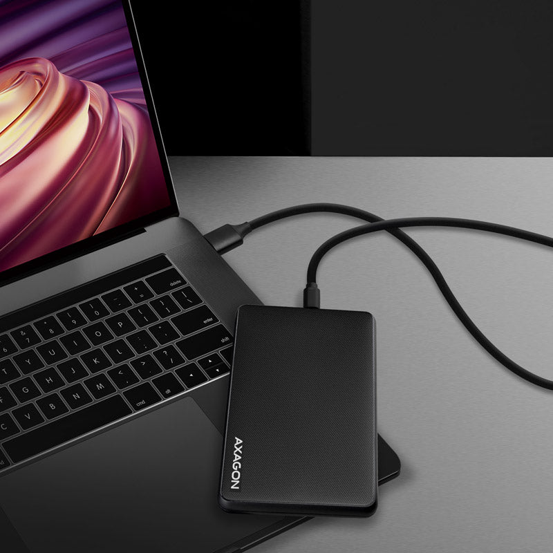AXAGON EE25-SLC externes 2,5"-Gehäuse, USB 3.0 / SATA III - USB-C, schwarz