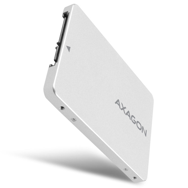 AXAGON RSS-M2SD Gehäuse für M.2-SATA-SSDs bis 2280 - Aluminium, silber