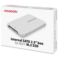 AXAGON RSS-M2SD Gehäuse für M.2-SATA-SSDs bis 2280 - Aluminium, silber