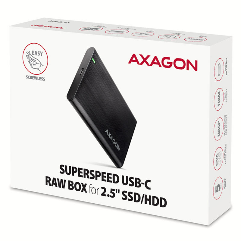 AXAGON EE25-A6C USB-C 3.2 - SATA 6G 2.5" externes Festplattengehäuse - schwarz