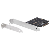 Silverstone SST-ECM27 M.2/SATA Adapterkarte, PCIe 4.0, 1x M-Key, 2x SATA 6G - Low Profile