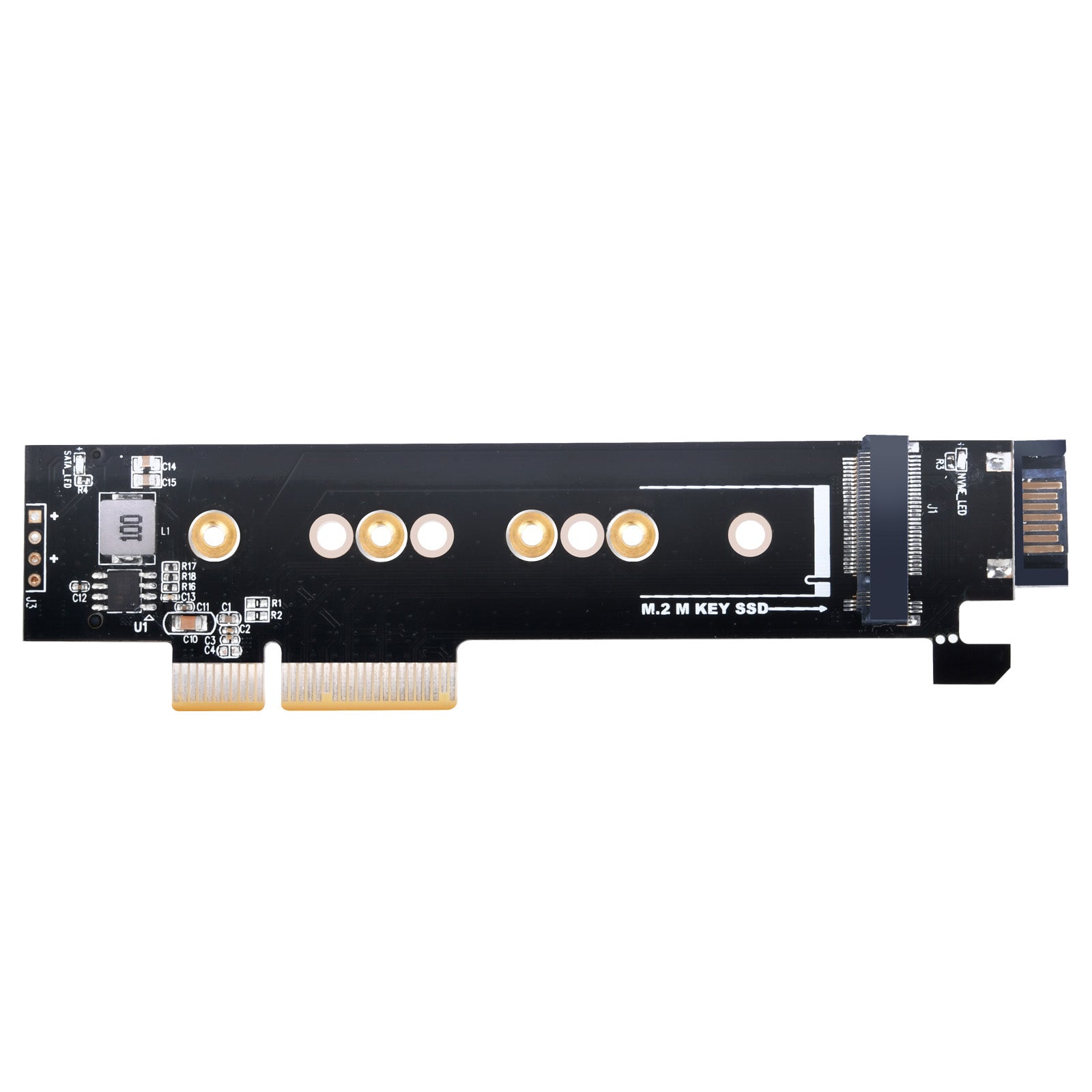 Silverstone SST-ECM28 M.2/SATA Adapterkarte, PCIe 4.0, 1x M-Key, 1x SATA