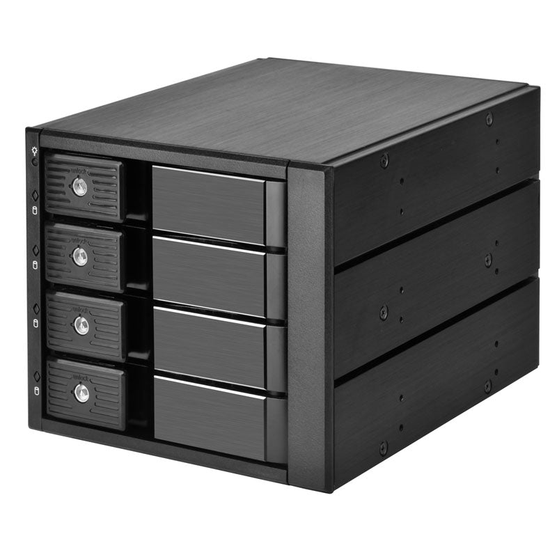 SilverStone SST-FS304-12G Externes 3,5-Zoll-Gehäuse, 4-Bay - schwarz