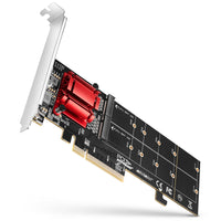 AXAGON PCEM2-ND PCIe Adapter für zwei M.2 SSDs