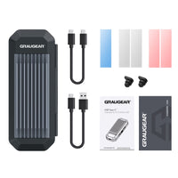 Graugear externes Gehäuse für M.2 NVMe SSD, USB-A und USB-C Kabel