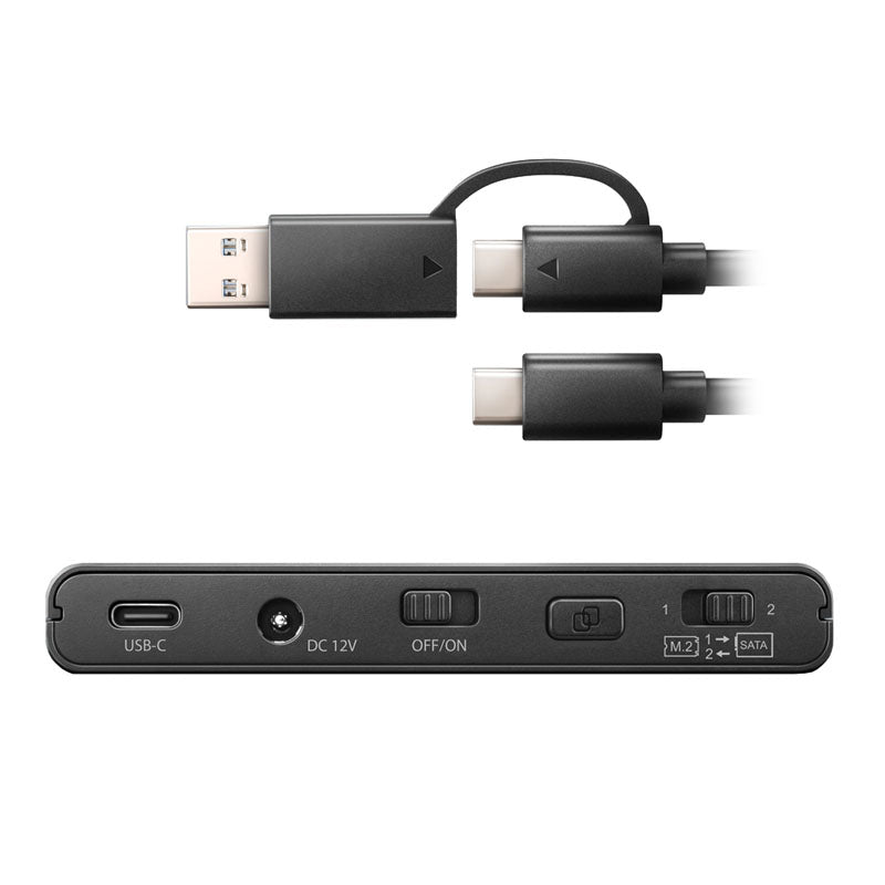 AXAGON ADSA-CC USB-C 10Gbps - NVMe M.2 SSD & SATA 2.5"/3.5" SSD/HDD CLONE MASTER 2