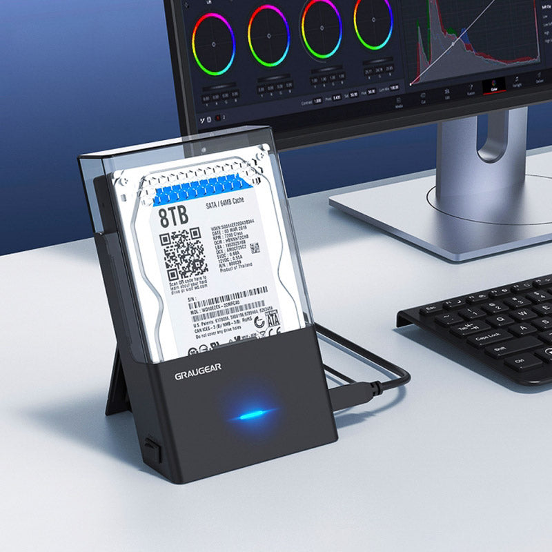 Graugear Dock-Gehäuse für 3,5" / 2,5" HDD / SSD, USB 3.2