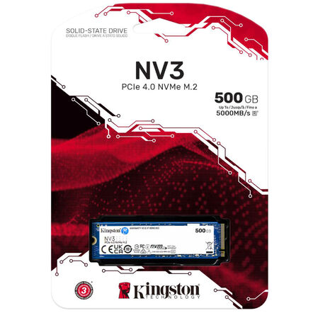 Kingston NV3 500GB SSD M.2-2280 PCIe 4.0 X4 NVMe