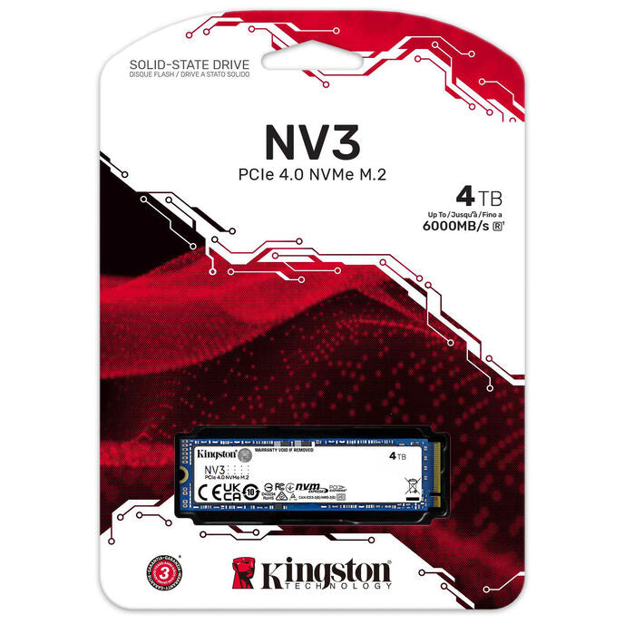 Kingston NV3 4TB SSD M.2 NVMe PCIe 4.0