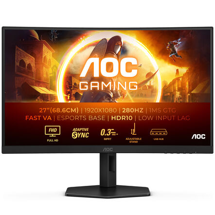 AOC Gaming C27G4ZXU 27 Zoll Curved Gaming Monitor, 280Hz, VA-Panel, Adaptive Sync
