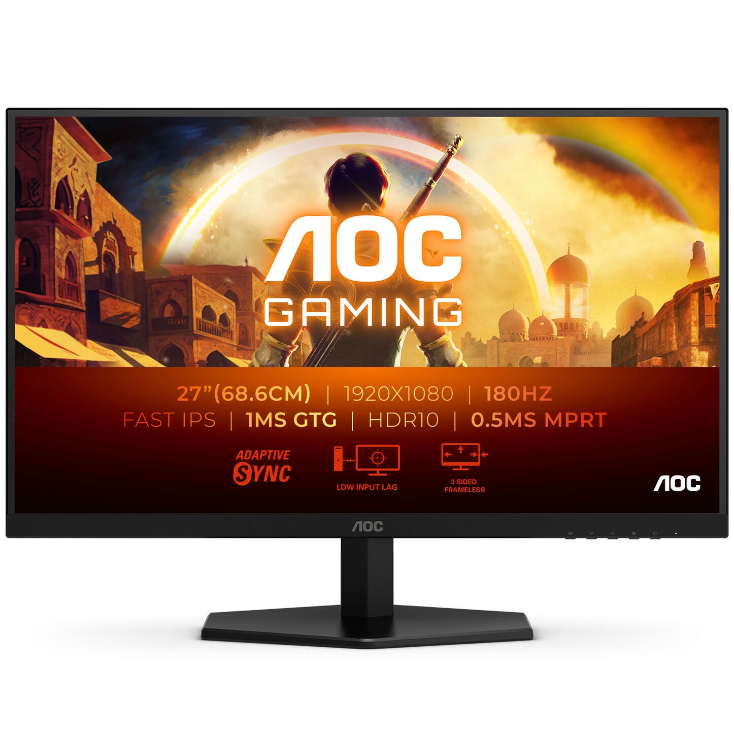 AOC Gaming 27G42E, 27 Zoll Gaming Monitor, 180 Hz, IPS, FreeSync