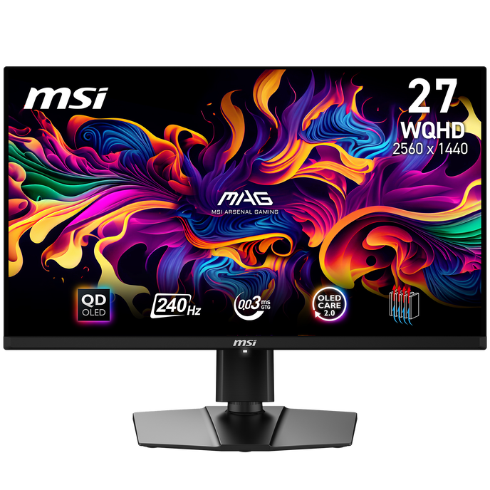 MSI MAG 271QPXDE QD-OLED E2, 27 Zoll Gaming Monitor, 240Hz, QD-OLED, Adaptive Sync