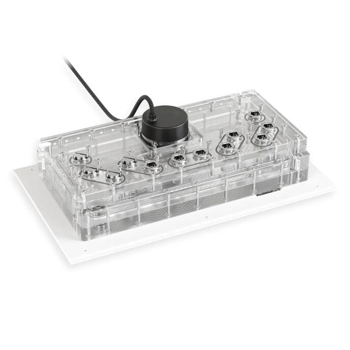 Alphacool Apex Distroplate für Dark Base Pro 901, mit Apex Pumpe, RGB - weiß