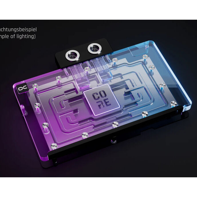 Alphacool Core Geforce RTX 5090 Gamerock / Phantom GPU-Wasserkühlung, ARGB, mit Backplate - Acryl