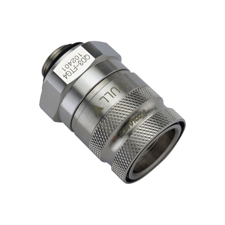 K Koolance QD3 Schnellverschluss gerade female auf G1/4 Zoll AG - no-spill, silber