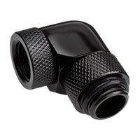 K Alphacool Eiszapfen Winkeladapter 90 Grad drehbar G1/4 AG auf G1/4 IG - schwarz
