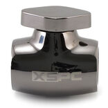 XSPC G1/4 Kugelhahn - Messing, Schwarz-Chrome