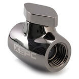 XSPC G1/4 Kugelhahn - Messing, Schwarz-Chrome