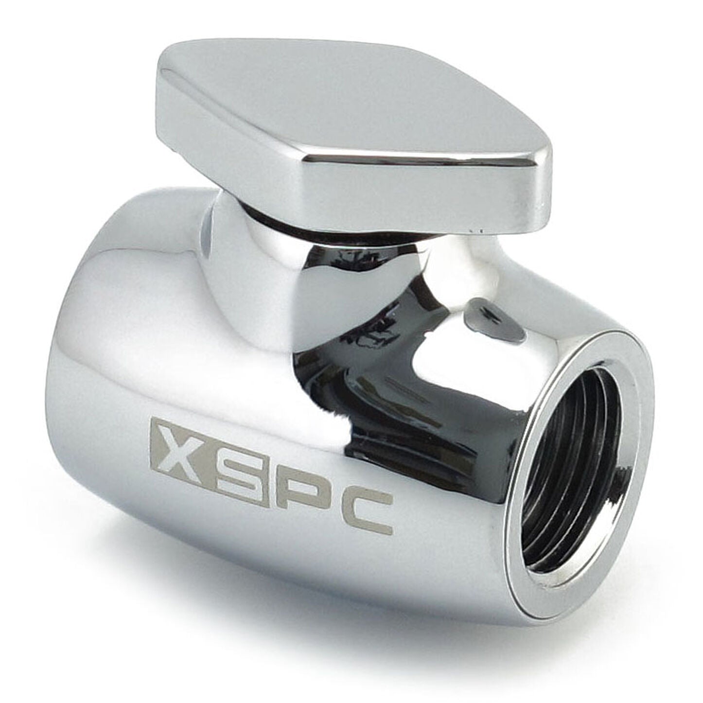 XSPC G1/4 Kugelhahn - Messing, Silber-Chrome