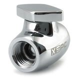 XSPC G1/4 Kugelhahn - Messing, Silber-Chrome