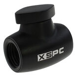XSPC G1/4 Kugelhahn - Messing, Matt-Schwarz