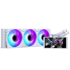 PHANTEKS Glacier One 360M25 LCD AiO-Wasserkühlung, 6-Zoll-Display 360mm, weiß