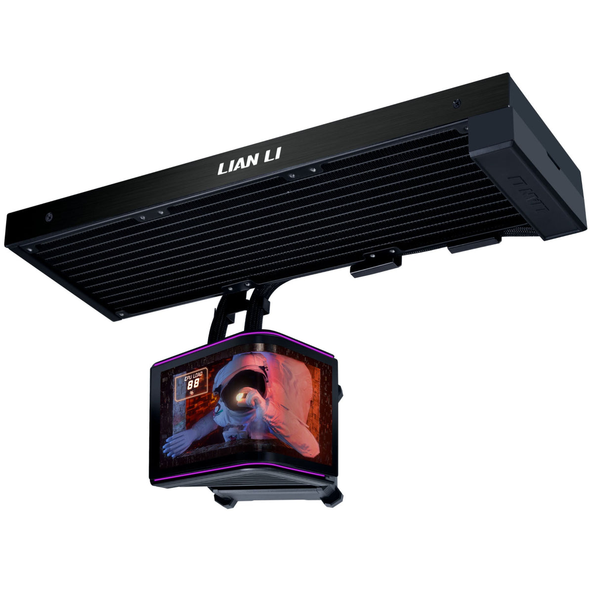 K Lian Li HydroShift II OLED Curved 360Fanless schwarz | AiO-Wasserkühlung