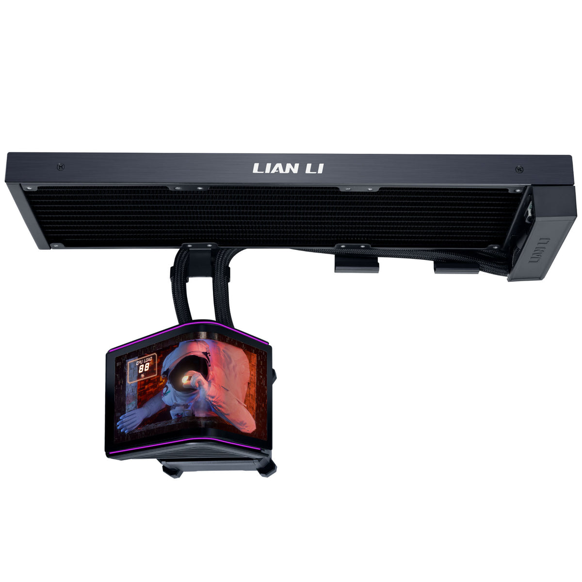 K Lian Li HydroShift II OLED Curved 360Fanless schwarz | AiO-Wasserkühlung