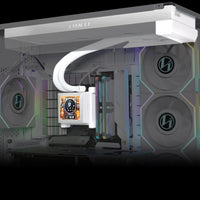 K Lian Li Hydroshift LCD 360 ARGB Fanless Liquid Cooling - White