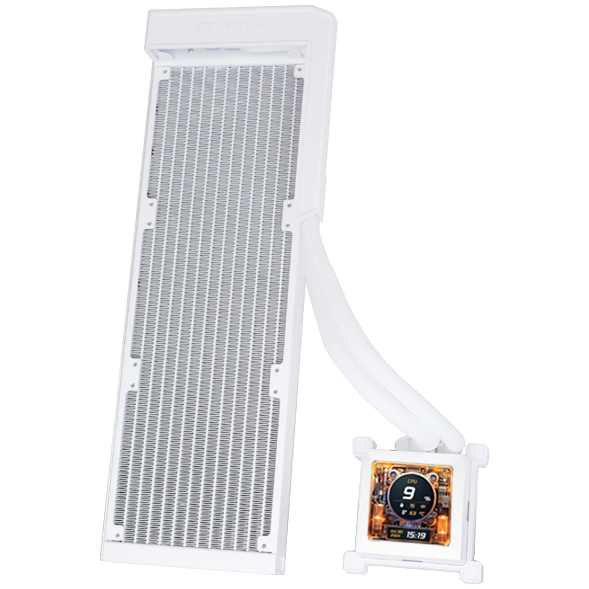 K Lian Li Hydroshift LCD 360 ARGB Fanless Liquid Cooling - White
