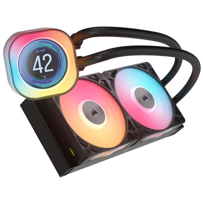 Corsair iCUE LINK Titan 240 RX LCD RGB Komplett-Wasserkühlung - 240 mm, schwarz