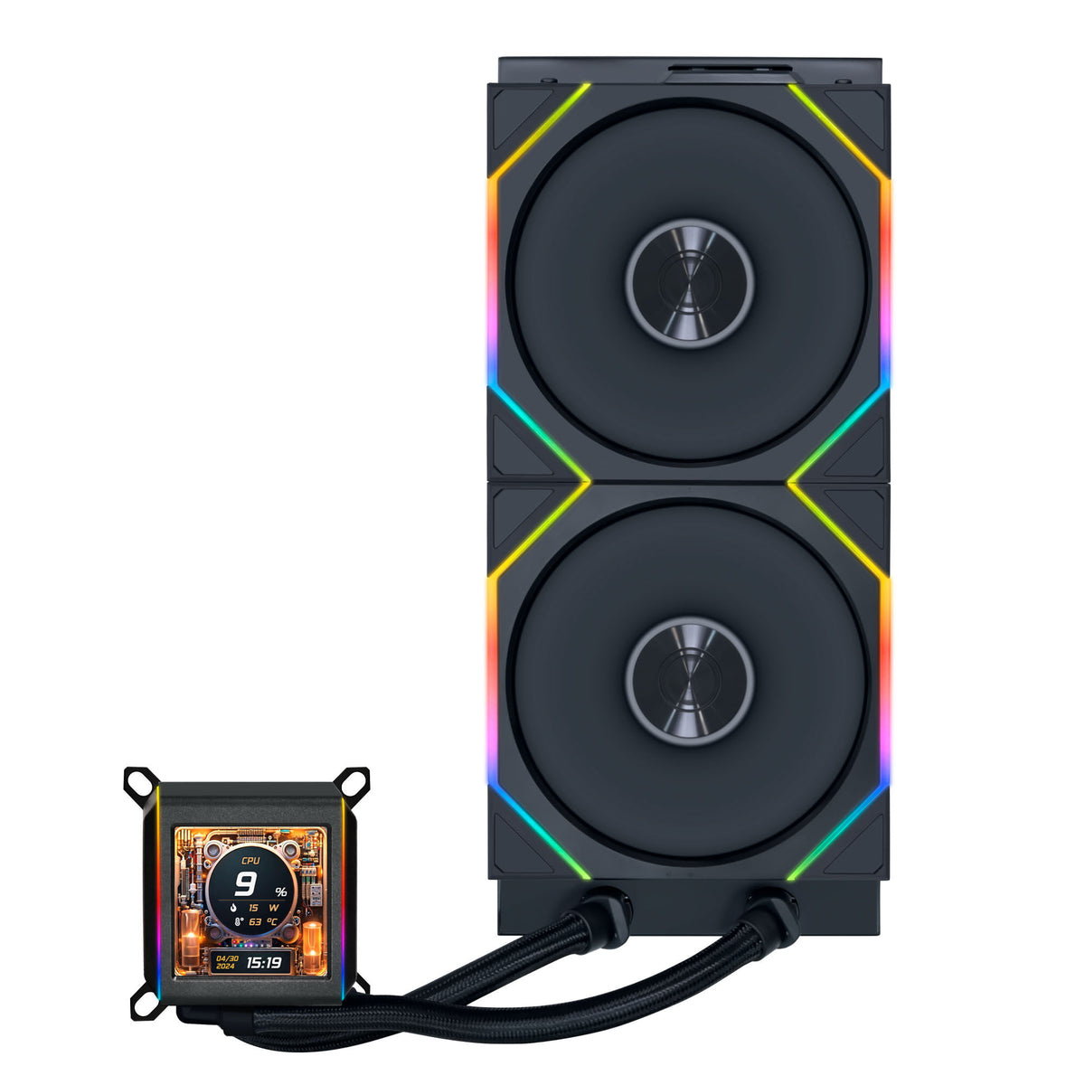 K Lian Li Galahad II LCD 280 TL Wireless AiO Wasserkhlung - schwarz