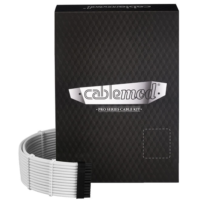 CableMod C-Series Pro ModMesh Sleeved 12V-2x6 12VHPWR Dual StealthSense Cable Kit for Corsair RMi, RMx (Black Label) - weiß