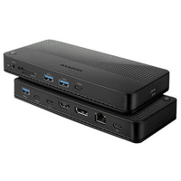 AXAGON HMC-U4 USB-C Dock, HDMI + DP, USB 3.2 Gen 2, PD 100W - schwarz
