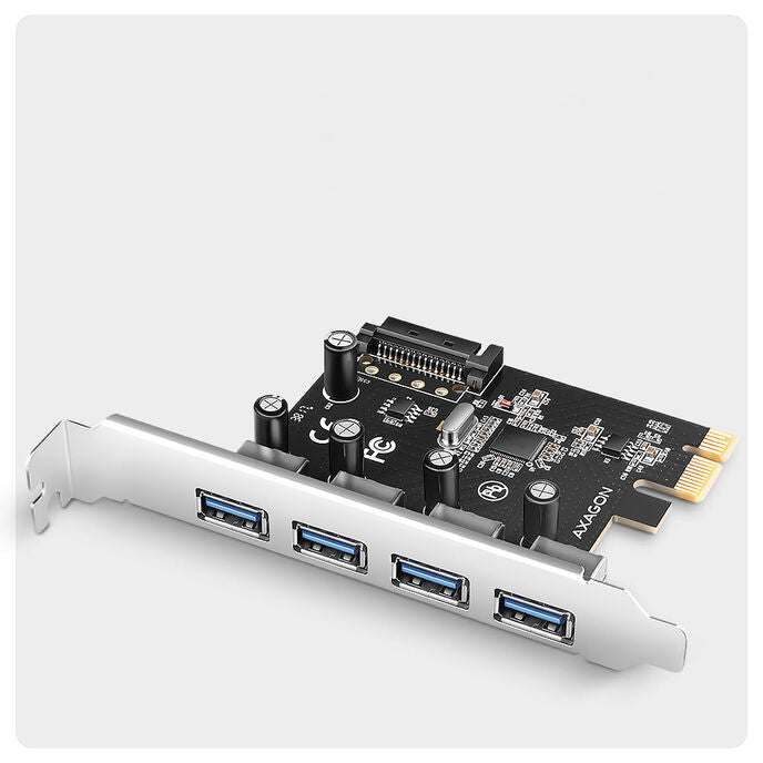 AXAGON PCEU-430RS Erweiterungskarte, PCIe 4.0 x1, 4x USB 3.0 - schwarz