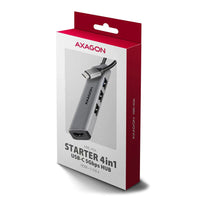 AXAGON HMC-H3A USB-Hub, 3x USB-A, 1x HDMI 1.4b - silber