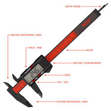 K Thermal Grizzly Digitaler Messschieber TG Caliper (schwarz/rot)