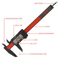 K Thermal Grizzly Digitaler Messschieber TG Caliper (schwarz/rot)