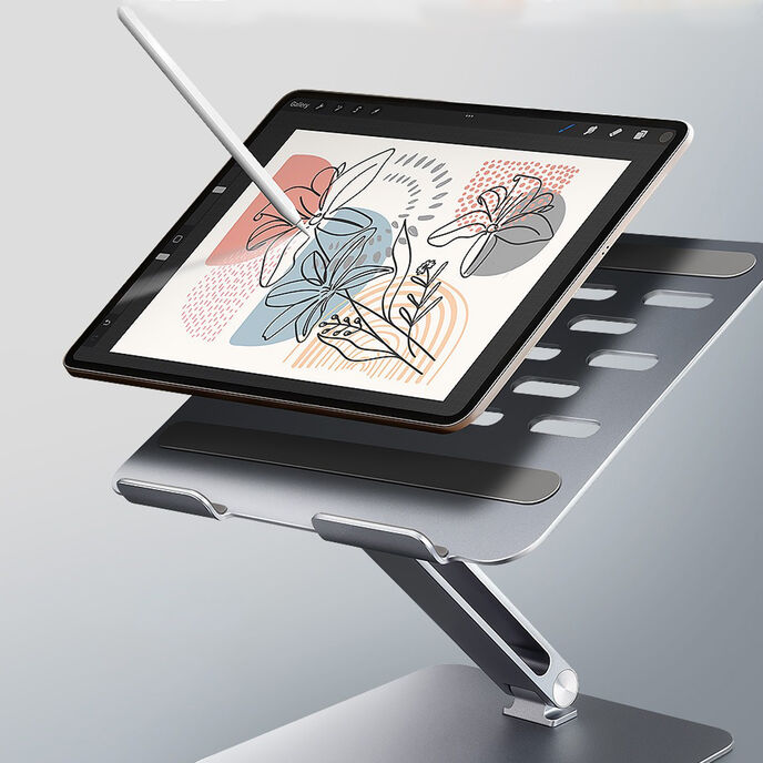 AXAGON STND-LQ Ständer für 10 bis 16 Zoll Laptops und Tablets - silber