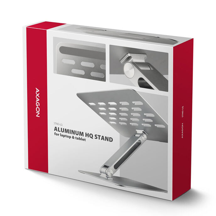AXAGON STND-LQ Ständer für 10 bis 16 Zoll Laptops und Tablets - silber