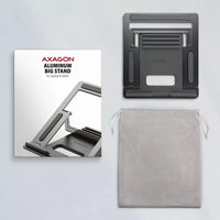 AXAGON STND-L Laptopständer, 10 bis 16 Zoll - aluminium, grau