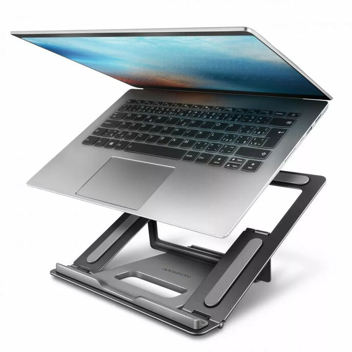 AXAGON STND-L Laptopständer, 10 bis 16 Zoll - aluminium, grau