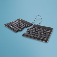 R-Go Tools Ergonomische Tastatur R-Go Split Break mit Pausensoftware, geteilte Tastatur, QWERTY (NORDIC), kabellos, schwarz