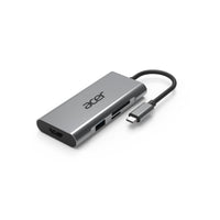 Acer GP.DCK11.00N laptop-dockingstation & portreplikator Kabelgebunden USB 3.2 Gen 1 (3.1 Gen 1) Type-C Silber